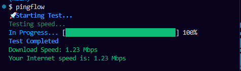 Screenshot of pingflow