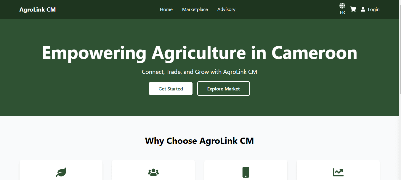 Screenshot of E-commerce Platform for farmers